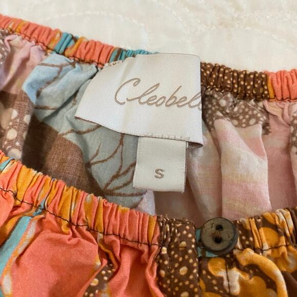 Cleobella Faye Cropped 3/4-Sleeve Blouse Balloon Sleeve Crop Women’s Size Small - Picture 4 of 5